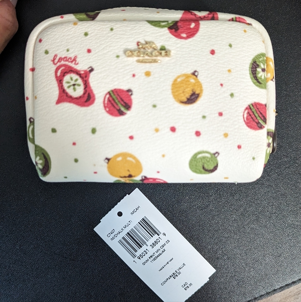 Coach Christmas Ornament Print Pouch!